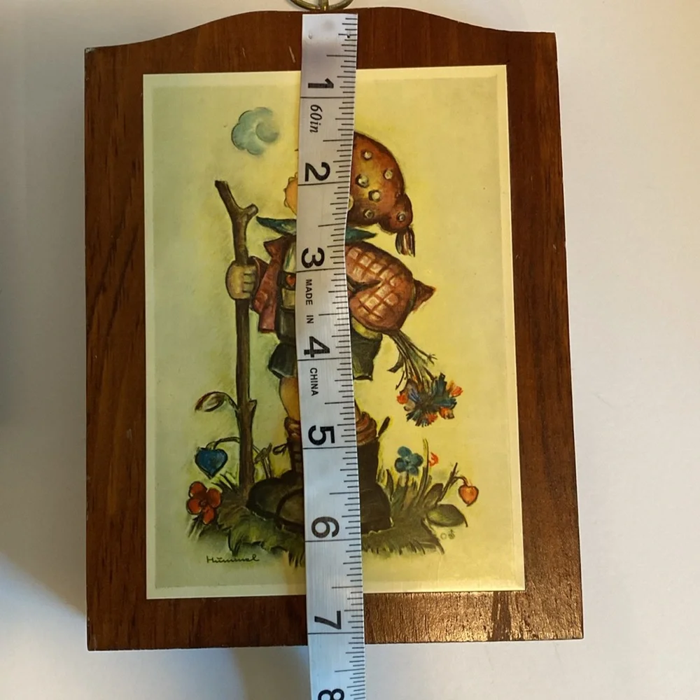 2 Vintage Hummel Wood Plaque Art Print Wall Art Boy & Girl